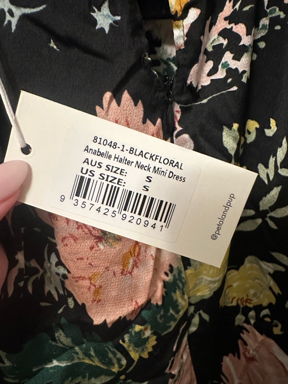 Petal and Pup | Annabelle Halter Neck Mini Dress - Picture 3 of 8